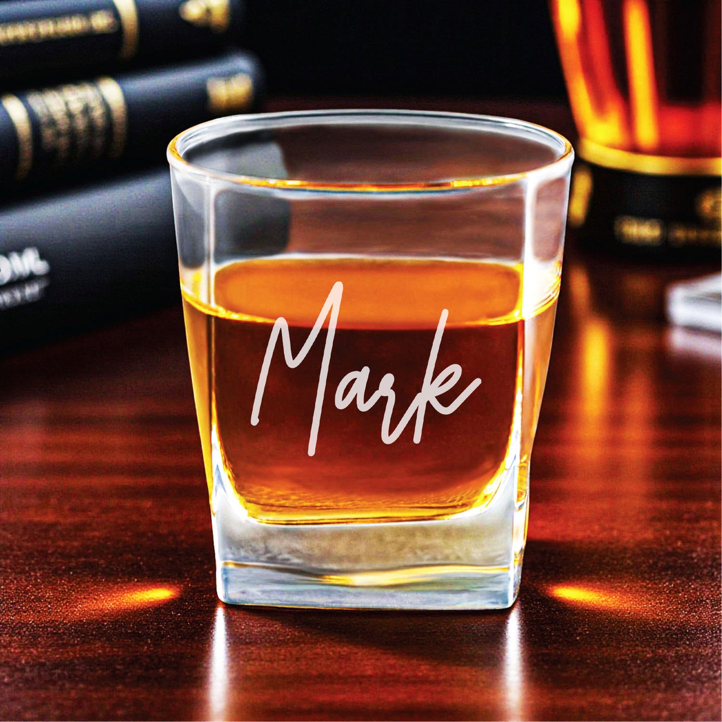 Signature Collection Personalized Square Whiskey Glass