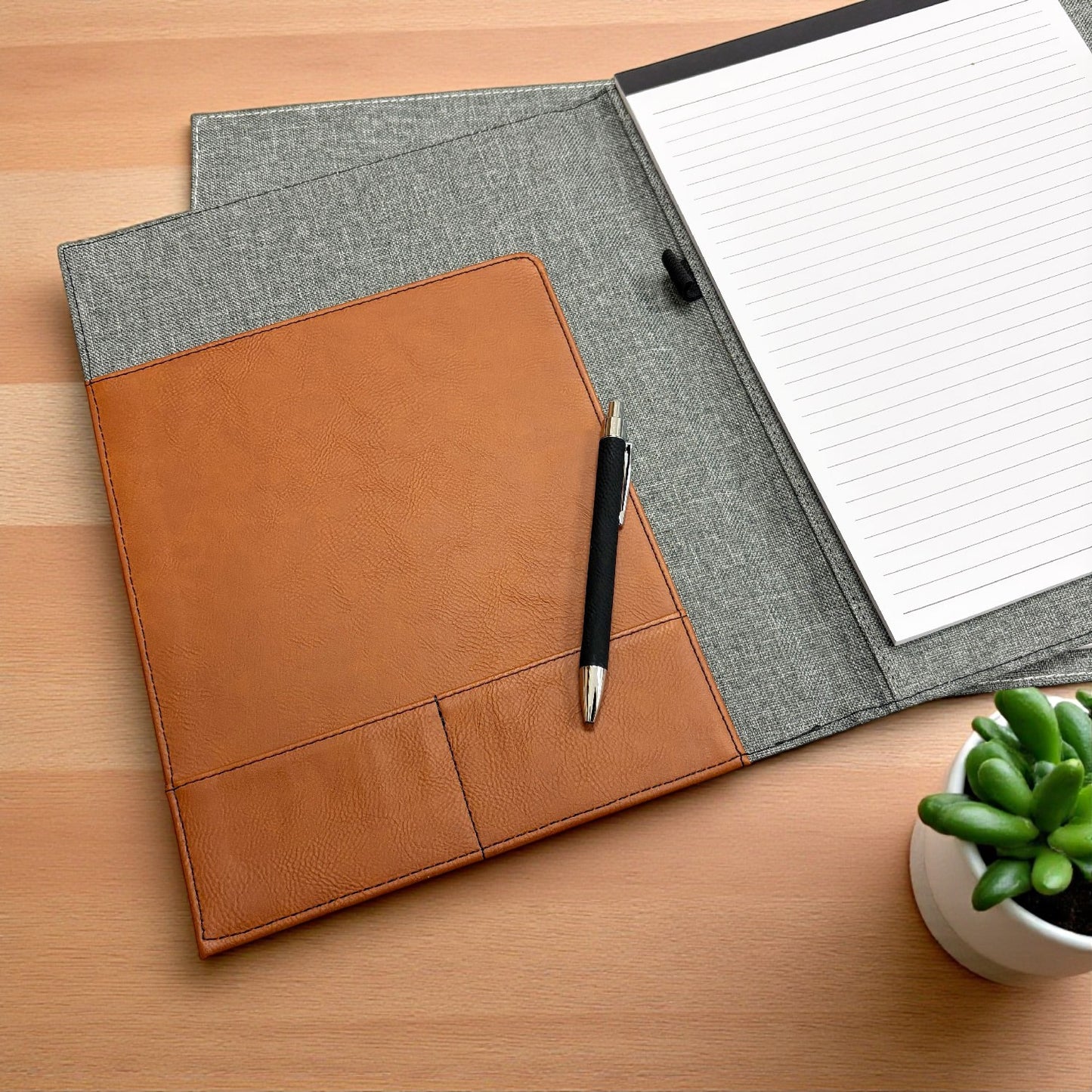 Monogram Personalized Full Pad Portfolio